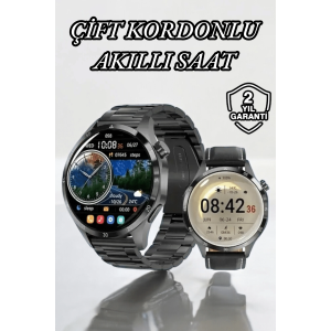 Çift Kordonlu Yüksek Çözünürlüklü Akıllı Saat Uyku İzleyici & Spor Modları