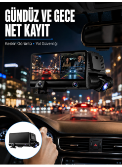 Çift Lens Araç Güvenlik Kamerası G Sensörlü Full Hd Yeni Nesil
