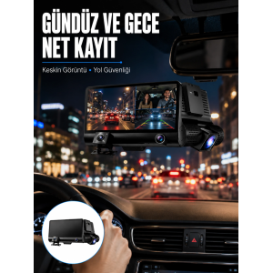 Çift Lens Araç Güvenlik Kamerası G Sensörlü Full Hd Yeni Nesil