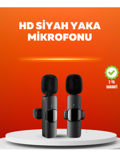 Çift Mikrofonlu Kablosuz Kayıt Seti İphone Uyumlu Mini Mikrofon