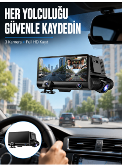 Çift Ve Üçlü Lens Seçeneği İle Tüm Açılardan Kayıt Yapan Araç Kamerası Yeni Nesil