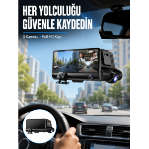 Çift Ve Üçlü Lens Seçeneği İle Tüm Açılardan Kayıt Yapan Araç Kamerası Yeni Nesil