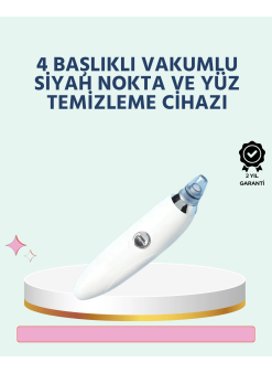 Cilt Dostu Vakumlu Siyah Nokta Temizleyici – Siyah Nokta, Yağ Ve Makyaj Kalıntılarına Karşı