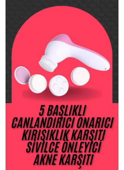 Cilt Temizleme Ve Masaj Aleti 5 Başlıklı Akne Ve Sivilce Önleyici