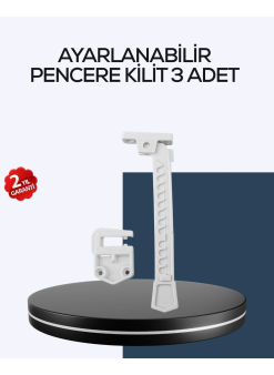 Çocuk Güvenliği İçin Cam Pencere Kilidi 3 Adet