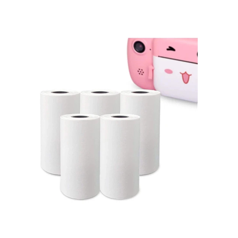 Çocuk Kamera Baskı Kağıdı, 5’li Rulo 57x25mm Çekirdekli Fotoğraf Baskı Termal Kağıt Rulo Çocuk Kamera Baskı Kağıdı, 5’li Rulo 57x25mm Çekirdekli Fotoğraf Baskı Termal Kağıt Rulo