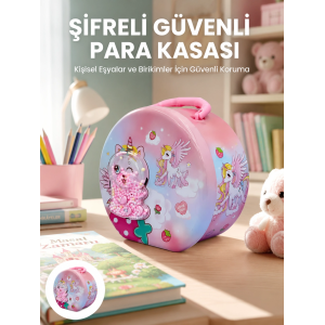 Çocuk Para Kasası Anahtarlı Güvenli Tasarruf Kutusu