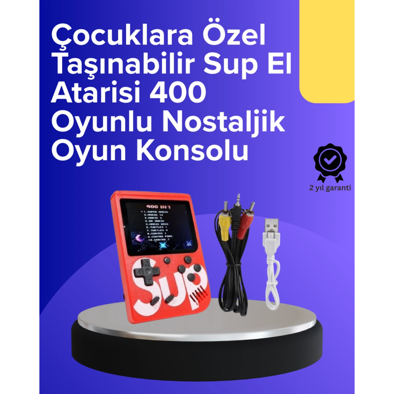 Çocuklar İçin 400 Retro Oyunlu Konsol Çocuklar İçin 400 Retro Oyunlu Konsol