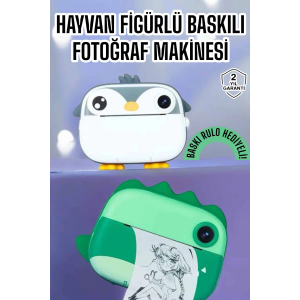 Çocuklar İçin Fotoğraf Makinesi Anlık Baskı Makinesi Hd Görüntü Kalitesi