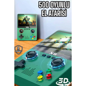 Çocuklara Özel 666 Oyunlu X6 Atari Video İzleme Ve Müzik Dinleme