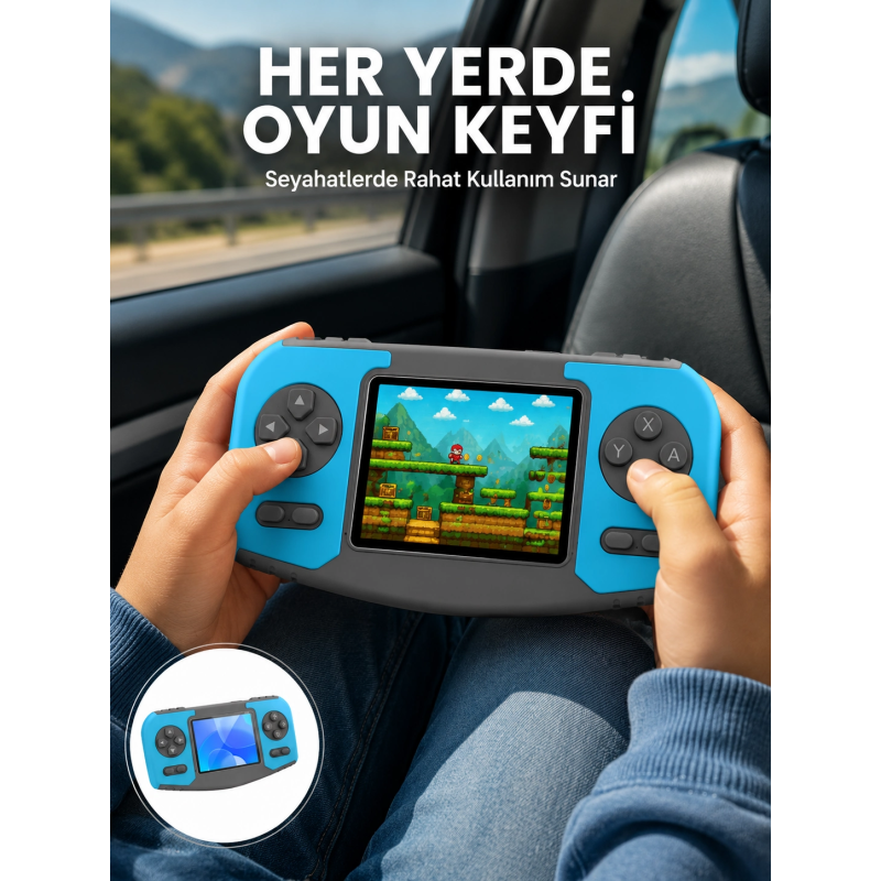 Çocuklara Özel Retro Oyun Konsolu Portatif Eğlence Cihazı Çocuklara Özel Retro Oyun Konsolu Portatif Eğlence Cihazı