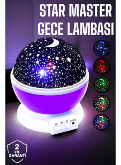 Çocuklara Özel Yıldızlı Gece Lambası