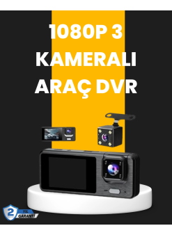 Çok Açılı Araç İçi Dvr | Ön İç Arka Kamera, Döngü Video Kaydı