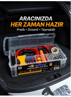 Çok Amaçlı 27 Parça Araç Acil Durum Ekipman Seti Düzenli Taşıma Kutulu