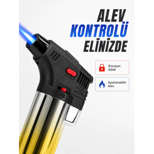 Çok Amaçlı Jet Alev Çakmak Kamp Mutfak Ve Puro Kullanımına Uygun