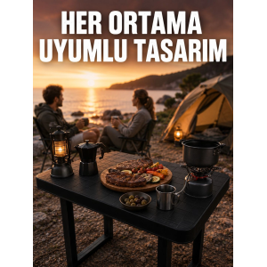 Çok Amaçlı Katlanır Kamp Masası Dayanıklı Piknik Balkon Bahçe Masası