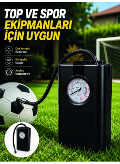 Çok Amaçlı Taşınabilir Hava Pompası Araç Bisiklet Top Lastik Şişirme Pompası