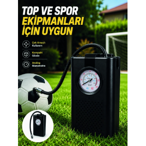Çok Amaçlı Taşınabilir Hava Pompası Araç Bisiklet Top Lastik Şişirme Pompası