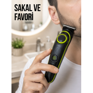 Çok Başlıklı Erkek Tıraş Makinesi Sakal Favori Burun Kulak Ve Vücut Bakım Seti