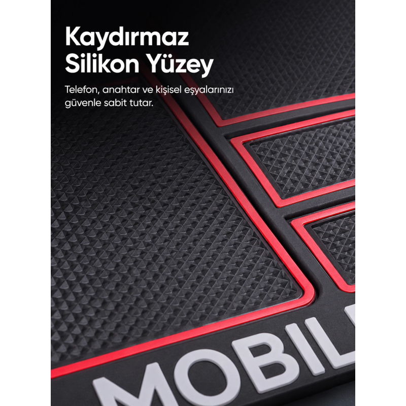 Çok Bölmeli Araç İçi Organizer Mat Kaydırmaz Silikon Telefon Tutuculu Tasarım Çok Bölmeli Araç İçi Organizer Mat Kaydırmaz Silikon Telefon Tutuculu Tasarım