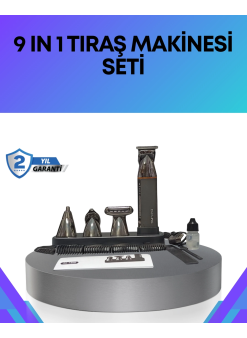 Çok Fonksiyonlu 9’u 1 Arada Tıraş Makinesi Şarjlı Saç Sakal Düzeltici