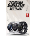 Çok Fonksiyonlu Akıllı Saat Bluetooth Bağlantılı Çağrı Cevaplayabilen Uzun Pil Ömrü