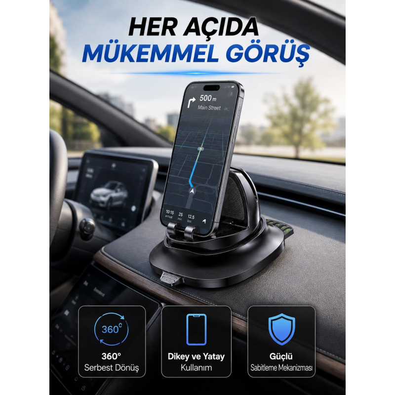 Çok Fonksiyonlu Araç İçi Telefon Tutucu Gizlenebilir Telefon Numarası Özellikli Stand Çok Fonksiyonlu Araç İçi Telefon Tutucu Gizlenebilir Telefon Numarası Özellikli Stand