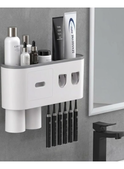 Çok Fonksiyonlu Diş Fırçası Tutucu Otomatik Dispenser Bardaklı Organizer