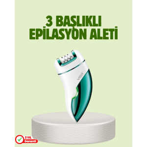 Çok Fonksiyonlu Epilatör 600mah 90 Dakika Kullanım Led Metal Başlık Su Geçirmez