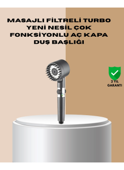 Çok Fonksiyonlu Filtreli Duş Başlığı Masaj Etkili