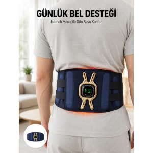 Çok Fonksiyonlu Masaj Kemeri Isı Ve Titreşim Destekli