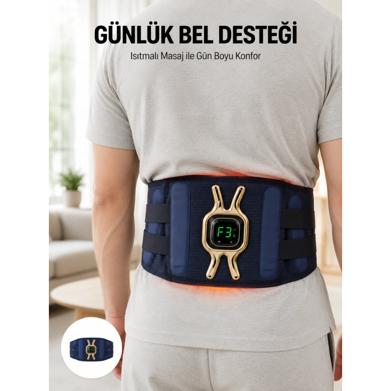 Çok Fonksiyonlu Masaj Kemeri Isı Ve Titreşim Destekli Çok Fonksiyonlu Masaj Kemeri Isı Ve Titreşim Destekli