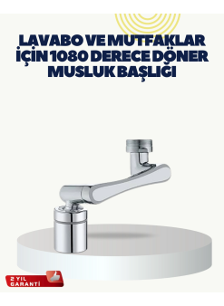 Çok Yönlü Dönebilen Musluk Başlığı 2 Fonksiyonlu Su Akışı