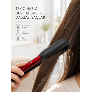 Çok Yönlü Kullanım Sunan Saç Düzleştirici – Düzleştirici Ve Hacim Verici