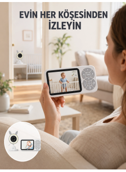 Çoklu Kamera Destekli Bebek İzleme Sistemi Rgb Gece Lambalı Yeni Nesil