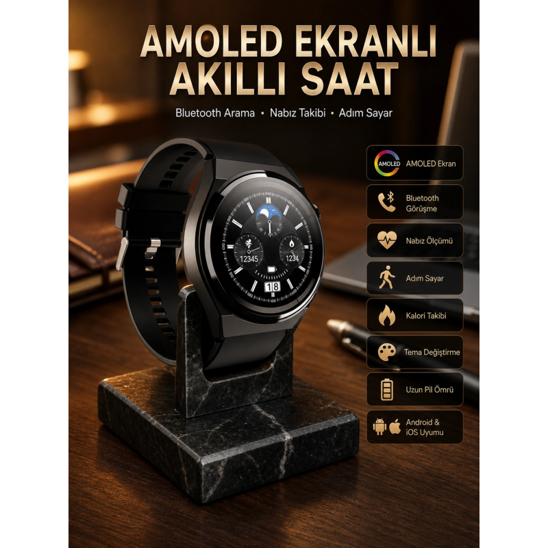 Çoklu Kordon Hediyeli Akıllı Saat Çağrı Cevaplama Müzik Dinleme Dokunmatik Ekran Çoklu Kordon Hediyeli Akıllı Saat Çağrı Cevaplama Müzik Dinleme Dokunmatik Ekran