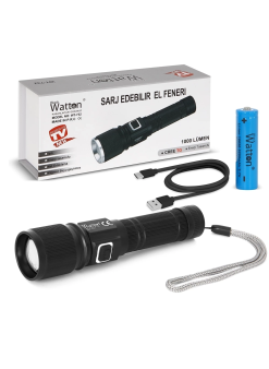 Cree Tg Led 1000 Lümen Göstergeli Fonksiyonel El Feneri  Wt-732