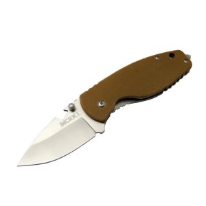 Crkt 3329 Brw Heat Kamp Çakı 18cm - Metal Sap, Kılıflı, Açacaklı, Perçinli