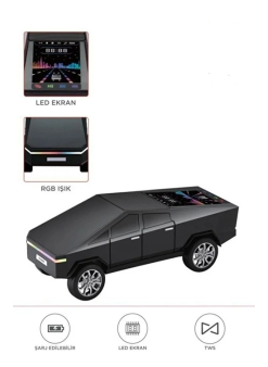 D68 Cyber Model Araba Tasarımlı Bluetooth Hoparlör 15w Güçlü Ses Rgb Led /tws/usb Siyah