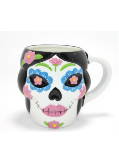 Day Of The Dead Şeker Kurukafa Tasarımlı 3d Seramik Kupa Bardak Alk4893