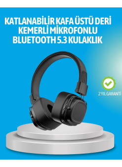 Deep Bass Destekli Kablosuz Katlanabilir Kulak Üstü Kulaklık
