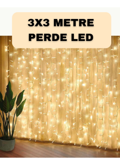 Dekoratif 3x3 Led Perde Işık Şelale Tasarım Enerji Tasarruflu