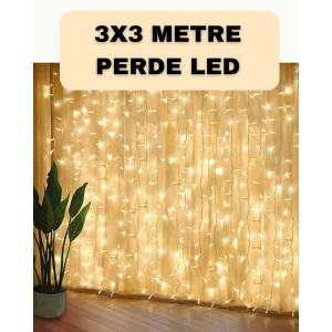 Dekoratif 3x3 Led Perde Işık Şelale Tasarım Enerji Tasarruflu