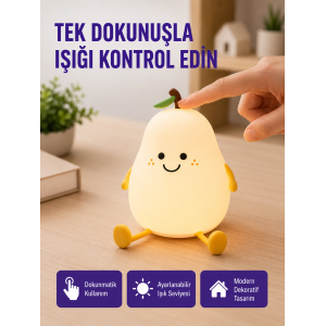 Dekoratif Armut Led Lamba Renk Ayarlı Şarj Edilebilir