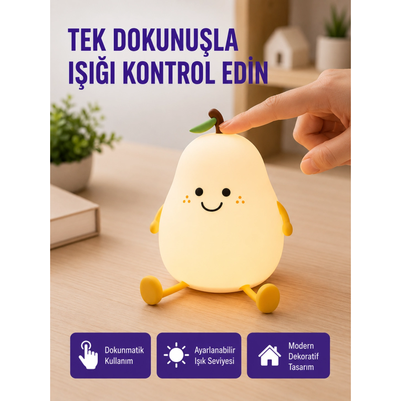 Dekoratif Armut Led Lamba Renk Ayarlı Şarj Edilebilir Dekoratif Armut Led Lamba Renk Ayarlı Şarj Edilebilir