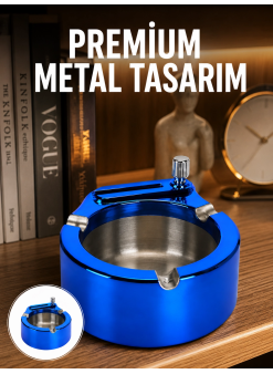 Dekoratif Çakmaklı Küllük Kolay Temizlenebilir Metal Yeni Nesil