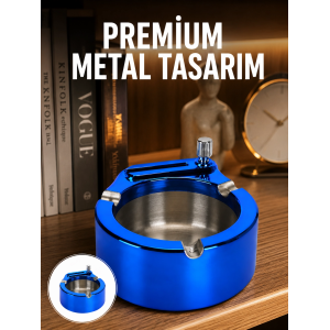 Dekoratif Çakmaklı Küllük Kolay Temizlenebilir Metal Yeni Nesil