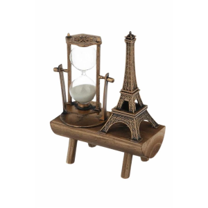 Dekoratif Eyfel Kulesi Ve Kum Saati Vintage Tarzı Masa Süsü Biblo