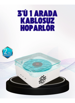 Dekoratif Gece Işıklı Bluetooth Hoparlör – Zaman Ve Pil Ekranlı