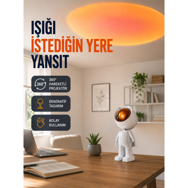 Dekoratif Gün Batımı Işığı – Astronot Figürlü Yeni Nesil Dekoratif Gün Batımı Işığı – Astronot Figürlü Yeni Nesil